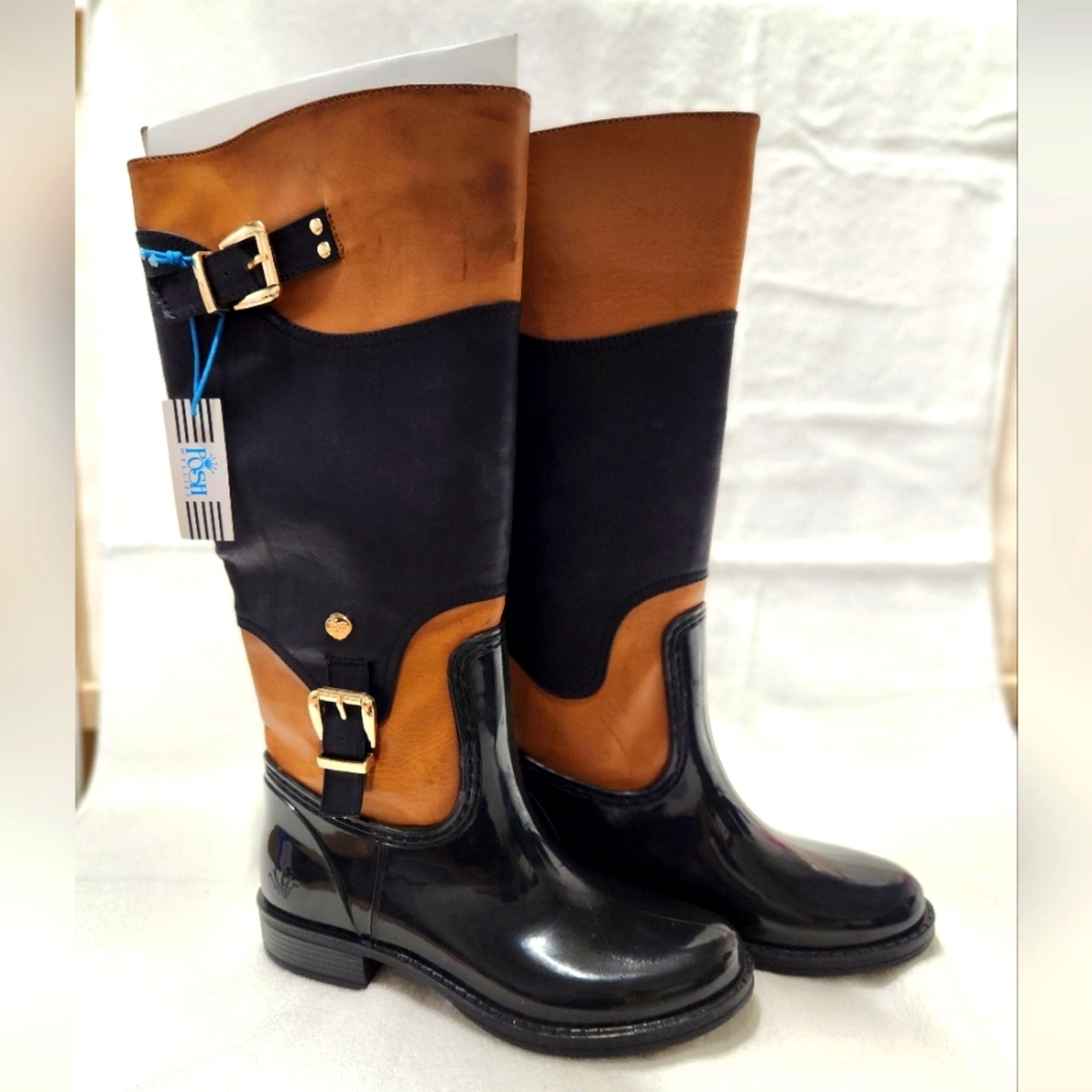 Posh Wellies Riding Style Rain Boots Size 10